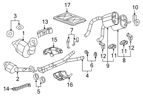 2012 Chevy Corvette Exhaust Pipe Assembly Diagram for 25958410