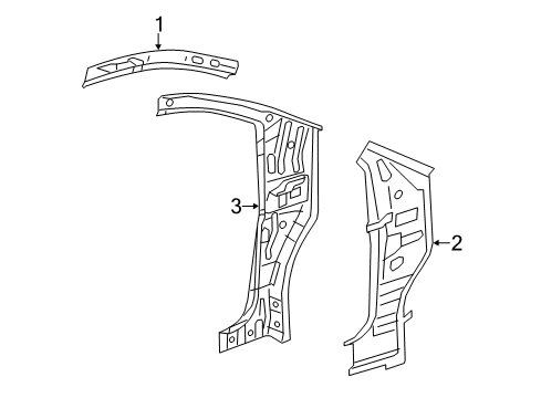 2015 Chevy Spark EV Reinforcement Assembly, Body Hinge Pillar Outer Panel Diagram for 95419757