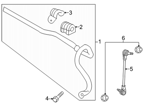 2023 Buick Encore GX Stabilizer Bar & Components  Diagram