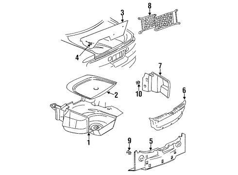 1999 Buick Riviera Interior Trim - Rear Body Diagram