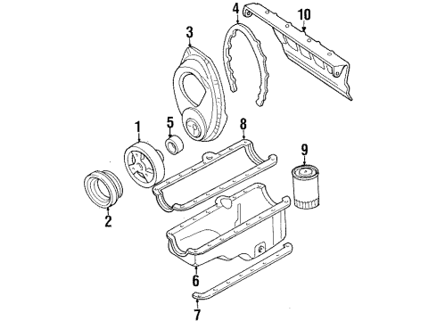 1994 GMC C1500 Engine Parts & Mounts, Timing, Lubrication System Diagram 4 - Thumbnail