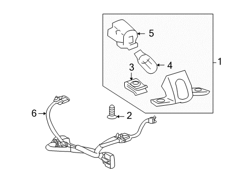 2010 Hummer H3T Harness Assembly, Rear License Plate Lamp Wiring Diagram for 93356110