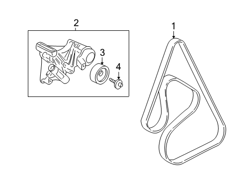 2009 Buick LaCrosse Belts & Pulleys, Cooling Diagram 1 - Thumbnail