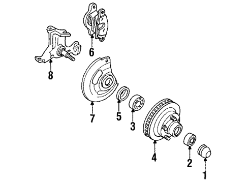 1991 Oldsmobile Custom Cruiser Front Brakes Diagram