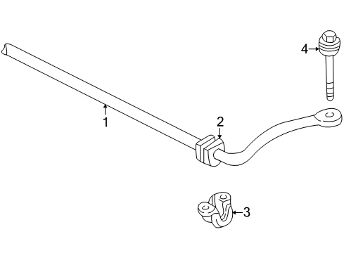 1997 Chevy Astro Stabilizer Bar & Components - Front Diagram 2 - Thumbnail