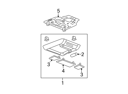 2008 Cadillac Escalade EXT Overhead Console Diagram 3 - Thumbnail