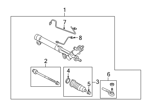 2008 Saturn Vue P/S Pump & Hoses, Steering Gear & Linkage Diagram 4 - Thumbnail