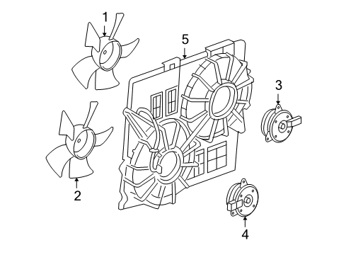 2007 Cadillac STS Cooling System, Radiator, Water Pump, Cooling Fan Diagram 8 - Thumbnail