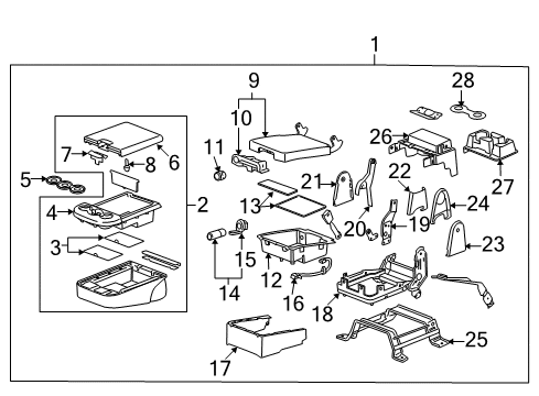 2012 GMC Sierra 1500 Front Seat Components Diagram 7 - Thumbnail