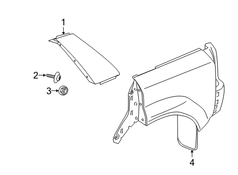 2007 Saturn Vue Exterior Trim - Quarter Panel Diagram 2 - Thumbnail