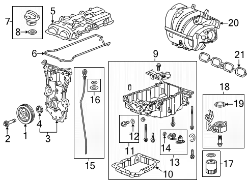 2019 GMC Terrain Engine Parts & Mounts, Timing, Lubrication System Diagram 3 - Thumbnail