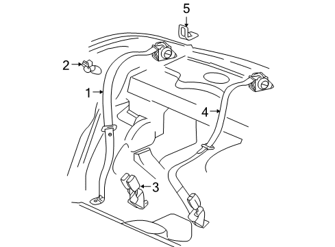 2007 Pontiac G6 Rear Seat Belts Diagram