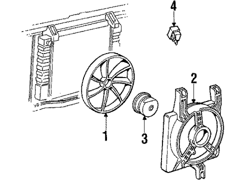 1985 Buick Skyhawk Cooling System, Radiator, Water Pump, Cooling Fan Diagram 1 - Thumbnail