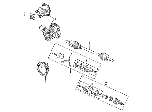 2006 Chevy Equinox Rear Axle Shafts & Joints, Differential, Drive Axles, Propeller Shaft Diagram