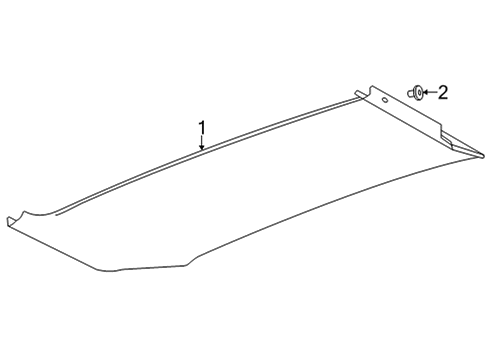 2022 Chevy Corvette Panel Assembly, Hdlng Rr Tr *Black Diagram for 84556606