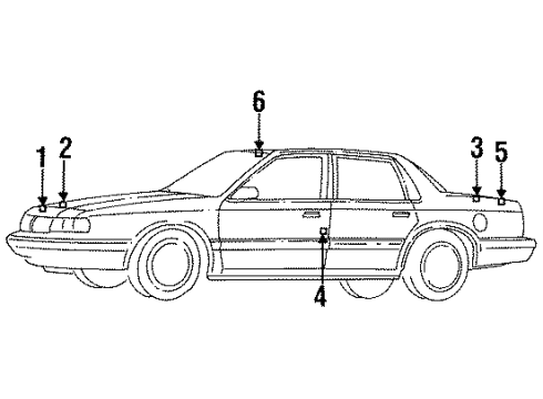 1985 Oldsmobile Cutlass Ciera Label, Compact Spare Wheel Diagram for 14078566