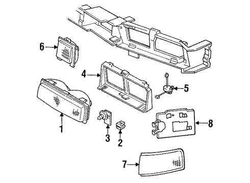 1988 Oldsmobile Cutlass Supreme Bulbs Diagram