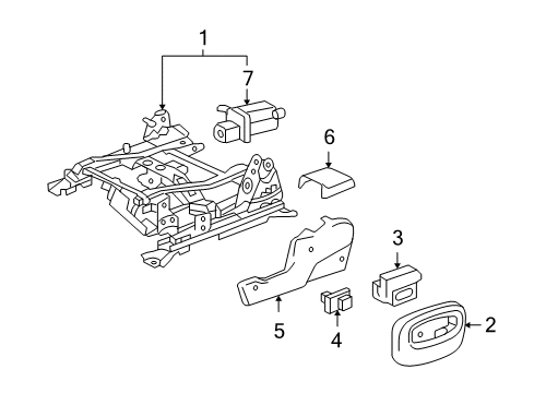 2004 Buick Rainier Cover,Driver Seat Outer Adjuster Lower Finish *Cashmere Diagram for 89039410