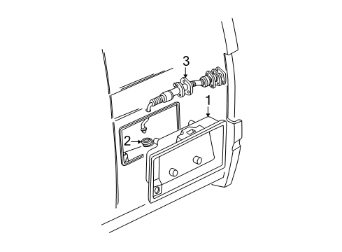 1997 GMC Safari Lamp Assembly, Rear License Plate Diagram for 5978372