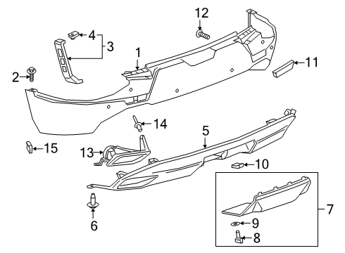 2019 Chevy Blazer Rear Bumper Diagram 2 - Thumbnail