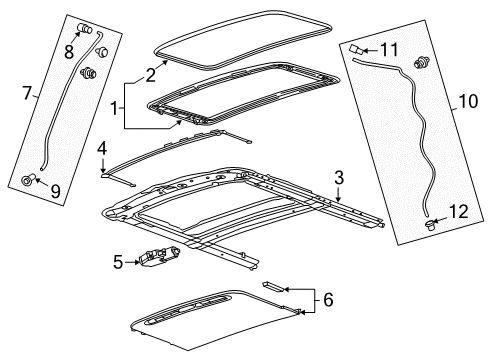 2022 Buick Encore Sunroof, Body Diagram