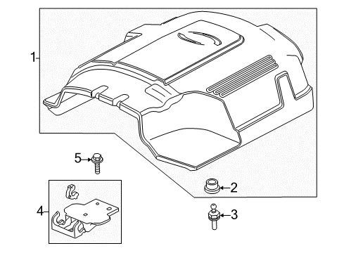 2014 Chevy Suburban 1500 Engine Appearance Cover Diagram