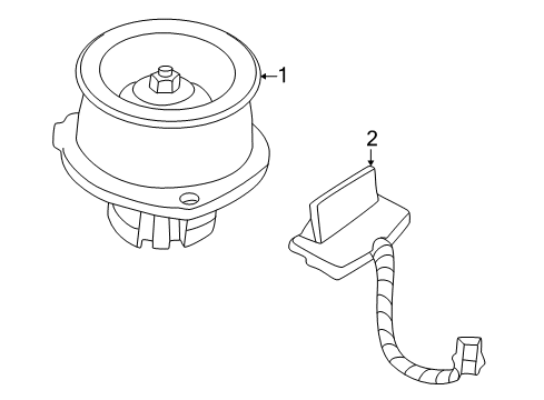 2001 Pontiac Aztek Blower Motor & Fan Diagram