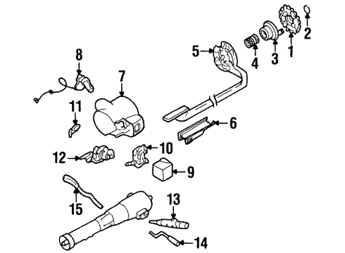 1994 Cadillac Seville Upper Steering Column Diagram 1 - Thumbnail