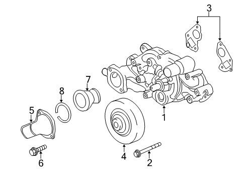 2013 Cadillac CTS Cooling System, Radiator, Water Pump, Cooling Fan Diagram 6 - Thumbnail