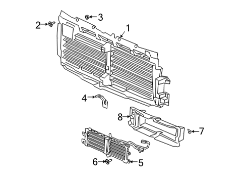 2023 Chevy Silverado 3500 HD Front Panel Diagram 1 - Thumbnail