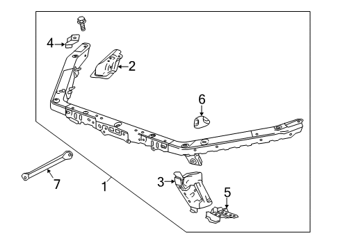 2017 Cadillac CTS Radiator Support Diagram