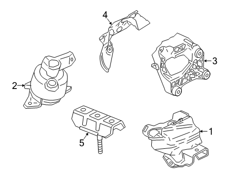 2018 GMC Canyon Engine & Trans Mounting Diagram 3 - Thumbnail