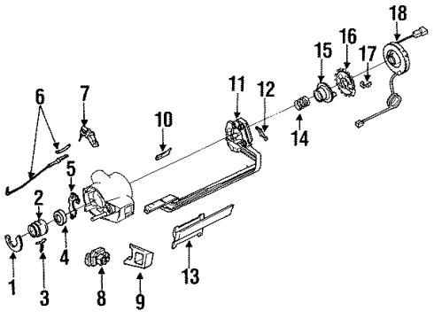 1991 Chevy Caprice Protector, Steering Column Wiring Diagram for 26012369