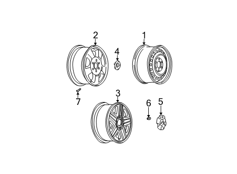 2004 Chevy Trailblazer EXT Wheels Diagram