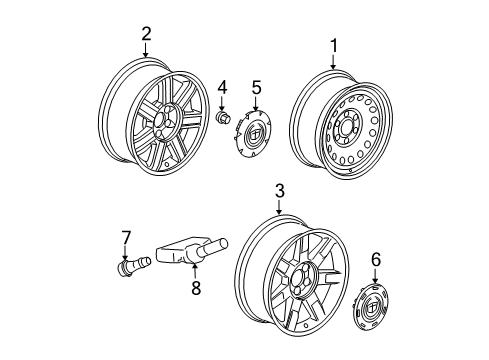 2010 Cadillac Escalade EXT Wheels Diagram