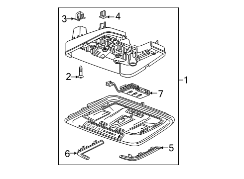 2020 Chevy Silverado 1500 Overhead Console Diagram