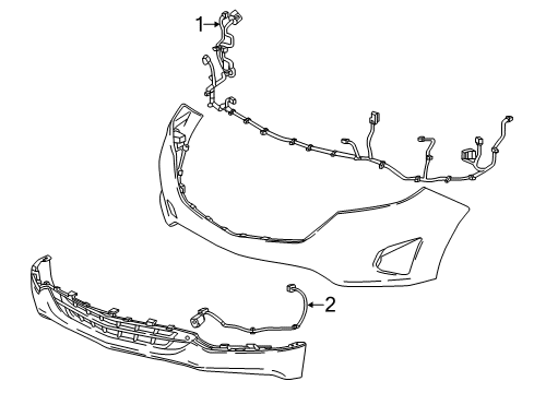 2021 Chevy Equinox Bumper & Components - Front Diagram