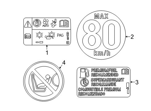 2016 Buick Cascada Information Labels Diagram