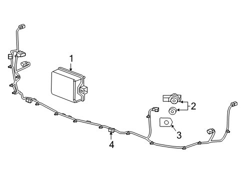 2022 Chevy Malibu Electrical Components - Front Bumper Diagram