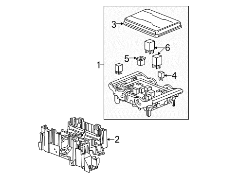 2019 Chevy Suburban Bracket, Engine Wiring Harness Fuse Block Diagram for 23200659