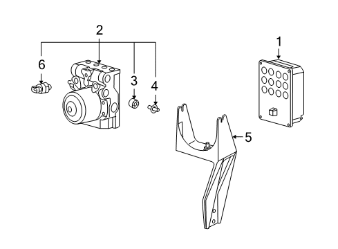 2005 Cadillac XLR ABS Components Diagram