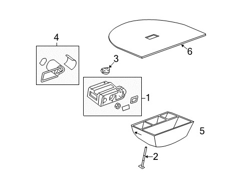 2008 Chevy Malibu Interior Trim - Rear Body Diagram 4 - Thumbnail