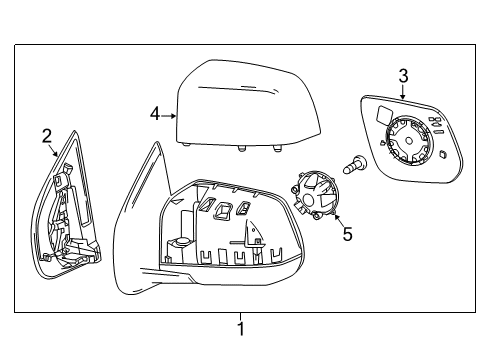 2022 GMC Canyon Mirrors Diagram 2 - Thumbnail