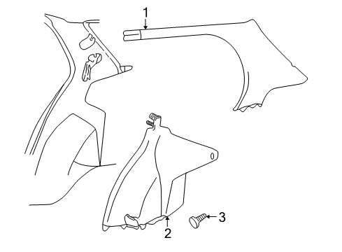 1995 Pontiac Sunfire Interior Trim - Quarter Panels Diagram 3 - Thumbnail