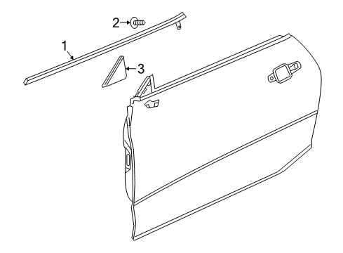 2023 Chevy Camaro Exterior Trim - Door Diagram