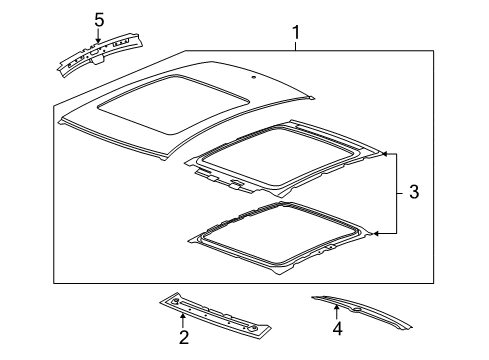 2010 Buick LaCrosse Roof & Components Diagram