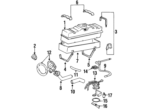 1991 Chevy C2500 Fuel System Components Diagram