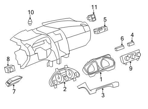 2017 Chevy Traverse Instrument Cluster Assembly Diagram for 22868683