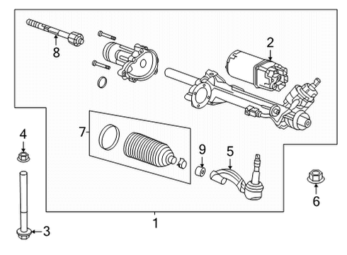 2020 Cadillac CT5 Steering Column & Wheel, Steering Gear & Linkage Diagram 3 - Thumbnail