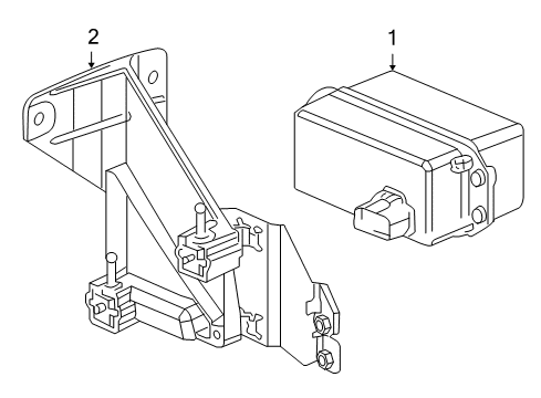 2005 Cadillac XLR Module Assembly, Cruise Control (W/ Vehicle Dist Sensor) Diagram for 10349974